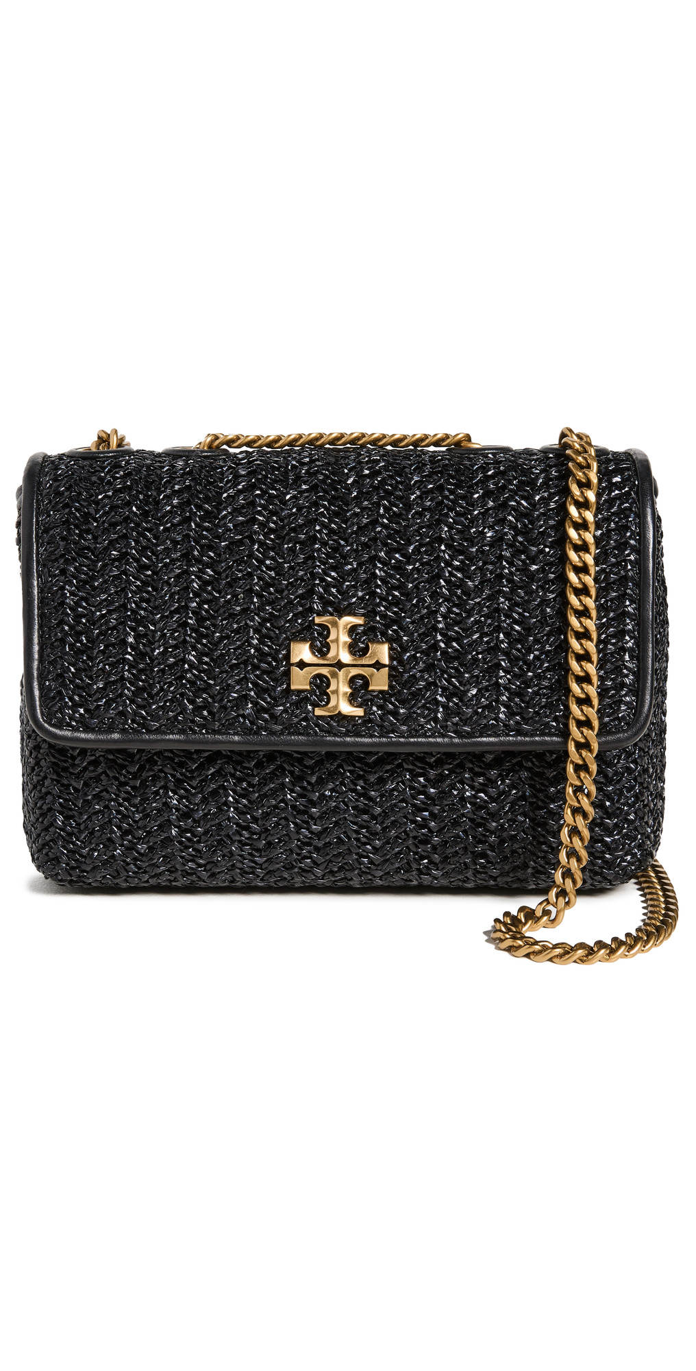 Tory Burch Small Kira Chevron Lacquered Raffia Convertible Shoulder Bag | Shopbop