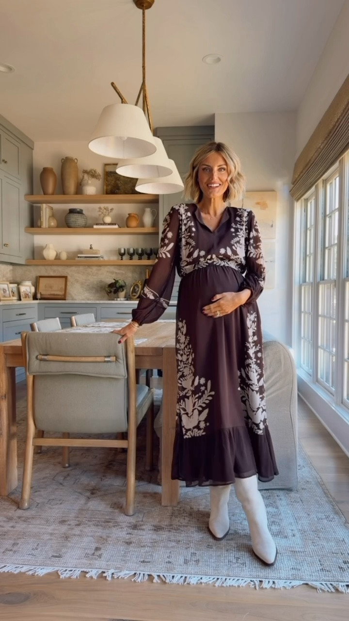 This brown floral maxi dress is perfect for Thanksgiving or fall family photos! Wearing size small. 

Loverly Grey, Loft find, brown dress, floral dress, maxi dress, fall dress, fall family photos outfit, Thanksgiving outfit ideas 

#LTKFindsUnder100 #LTKSeasonal #LTKStyleTip