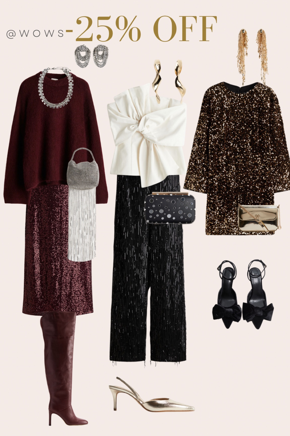 Black Friday Xmas Looks 
Looks de Fiestas de Navidad burdeos Vestido lentejuelas top #h&m 

#LTKCyberSaleIT #LTKCyberSaleIE #LTKHoliday #LTKCyberSaleFR #LTKCyberSaleES 

#LTKCyberWeek #LTKeurope #LTKpartywear