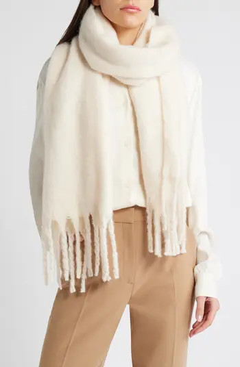 Nordstrom Brushed Fringed Scarf | Nordstrom | Nordstrom