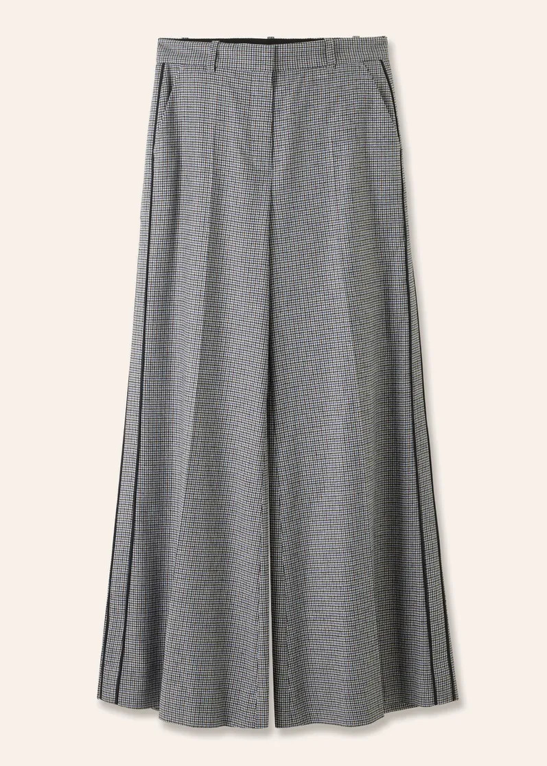 Puppytooth High-Waisted Flared Man Pant | ME+EM Global (Excluding US)