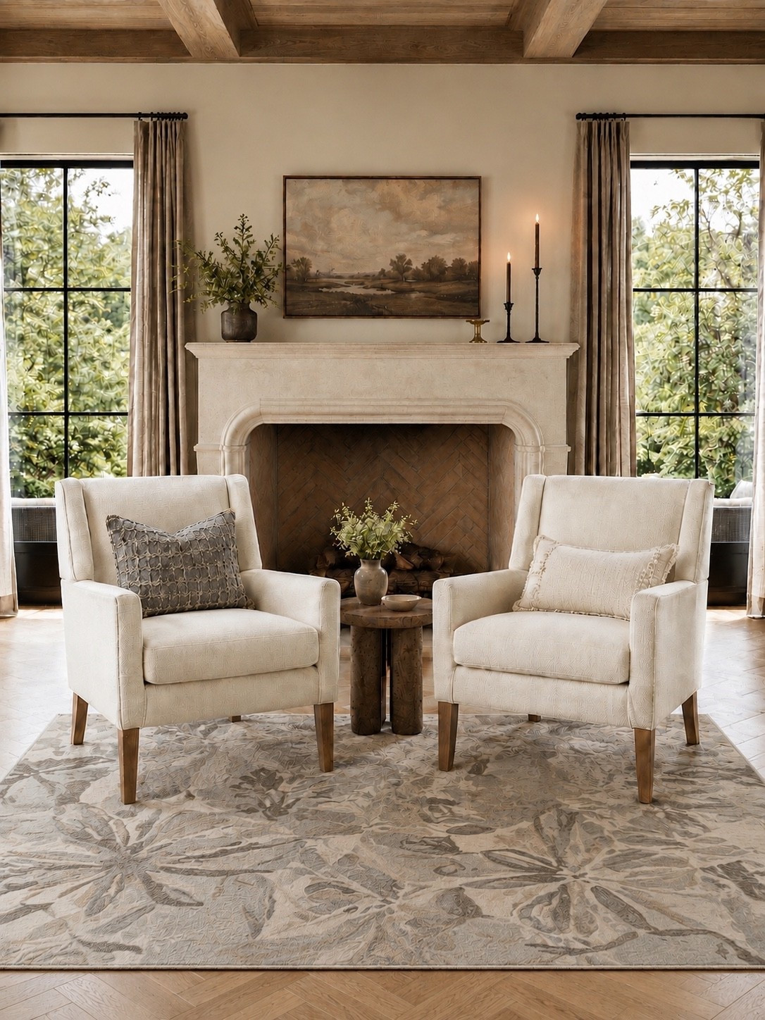 Cozy Conversation Corner 🤍✨

Create the perfect spot to unwind with this beautiful chair and rug pairing. The soft neutral tones, timeless fireplace backdrop, and layered textures make this space feel warm, inviting, and effortlessly elegant. Whether you’re enjoying your morning coffee, diving into a good book, or gathering with friends, these pieces bring comfort and style to any living room.

The combination of classic upholstered chairs, a statement area rug, and warm wood accents creates a designer-inspired look that feels collected, cozy, and timeless—perfect for a European farmhouse aesthetic.

Follow @farmtotablecreations on Instagram for more cozy home finds and trending decor.

#LTKHome #WayfairHome #LivingRoomInspiration #AccentChairs #CozyHome #NeutralDecor #FarmhouseStyle #TraditionalHome #HomeDecorFinds #InteriorDesignInspiration #LivingRoomDecor #AreaRugStyle #HomeStyling #FireplaceDecor #CollectedHome #McGeeAndCoInspired #WarmNeutrals #HomeRefresh #DecorInspiration #FarmToTableCreations

#LTKHome #LTKSaleAlert