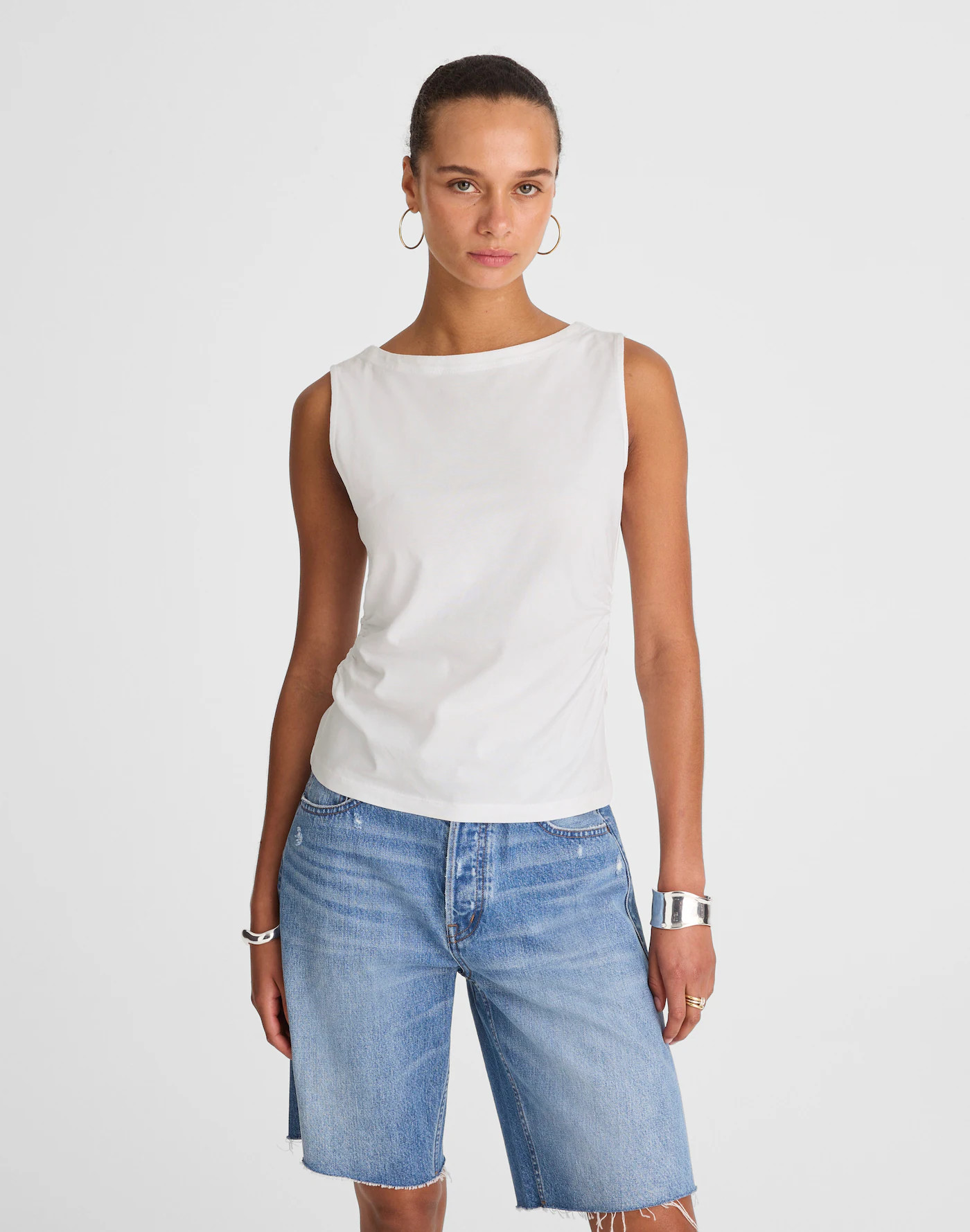 Cinched Crewneck Tank | Madewell