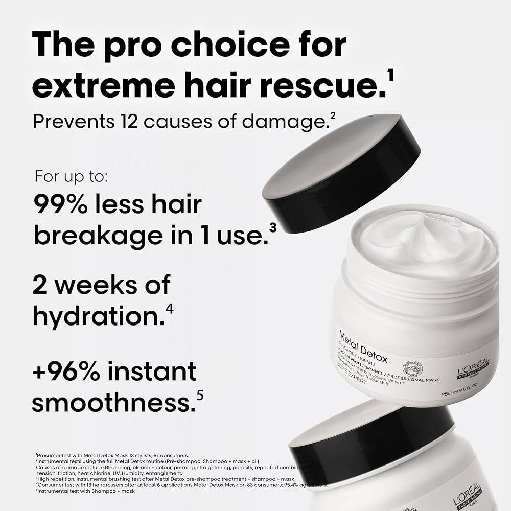 L\u2019Or\u00e9al Professionnel Metal Detox Hair Mask, Prevent Breakage & Colour Fade from Hard W... | Amazon (UK)