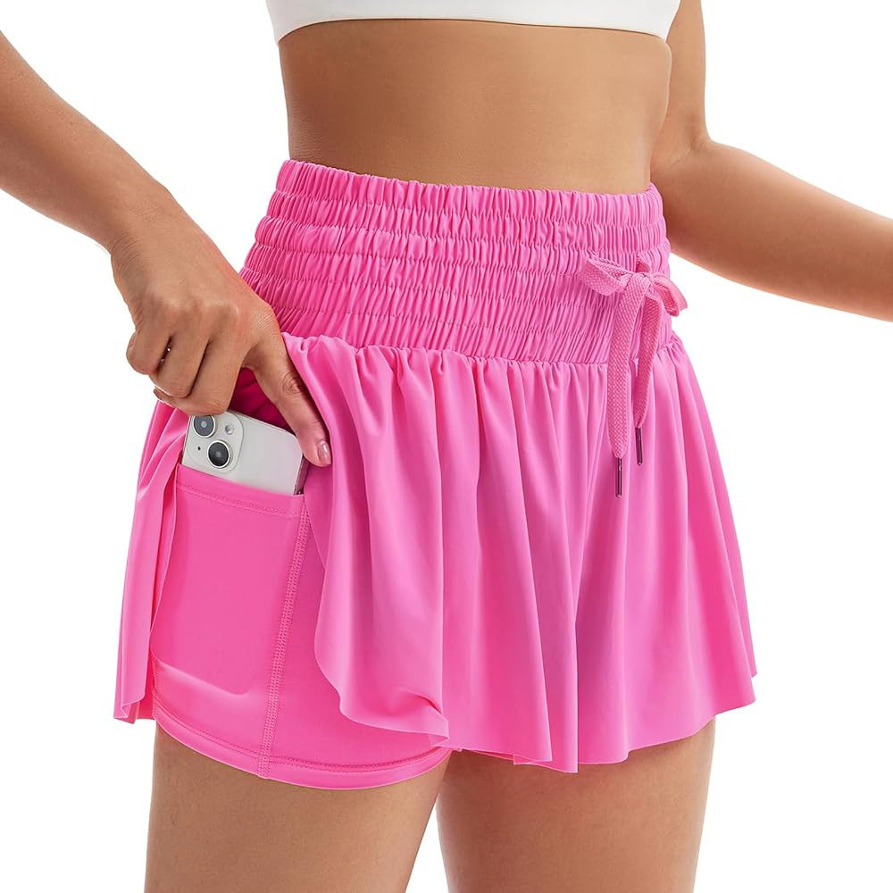 Blaosn Flowy Athletic Shorts for Women Workout Running Gym Yoga High Waist Skort Sweat Skirt Cute... | Amazon (US)
