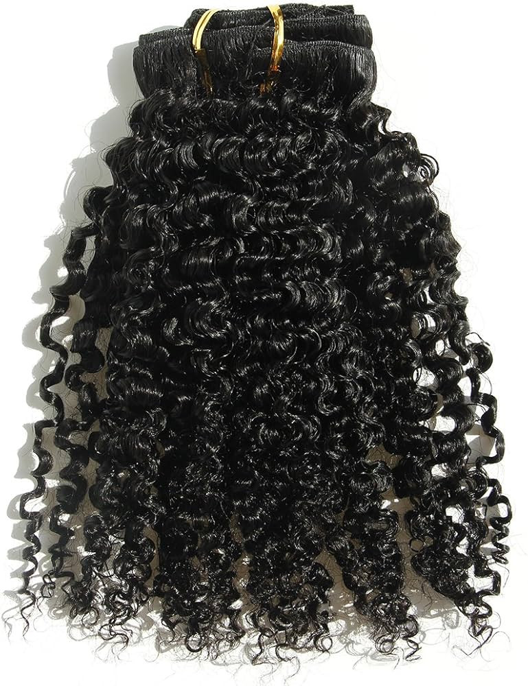 Brazilian Remy Virgin Hair Kinky Curly Natural Color African American Clip In Hair Extensions 120... | Amazon (US)