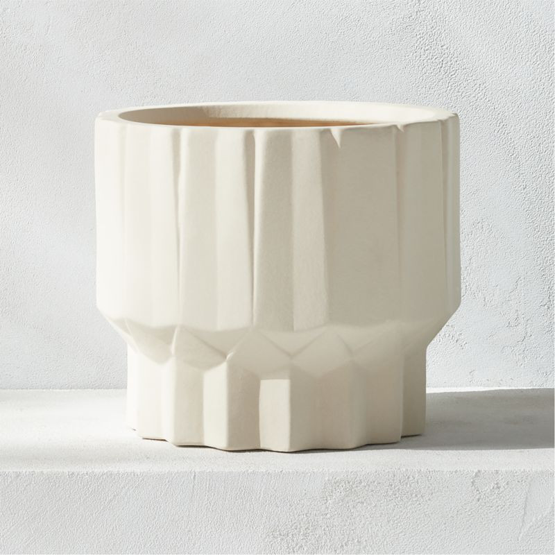 Mersa Modern Clay Outdoor Planter Short | CB2 | CB2