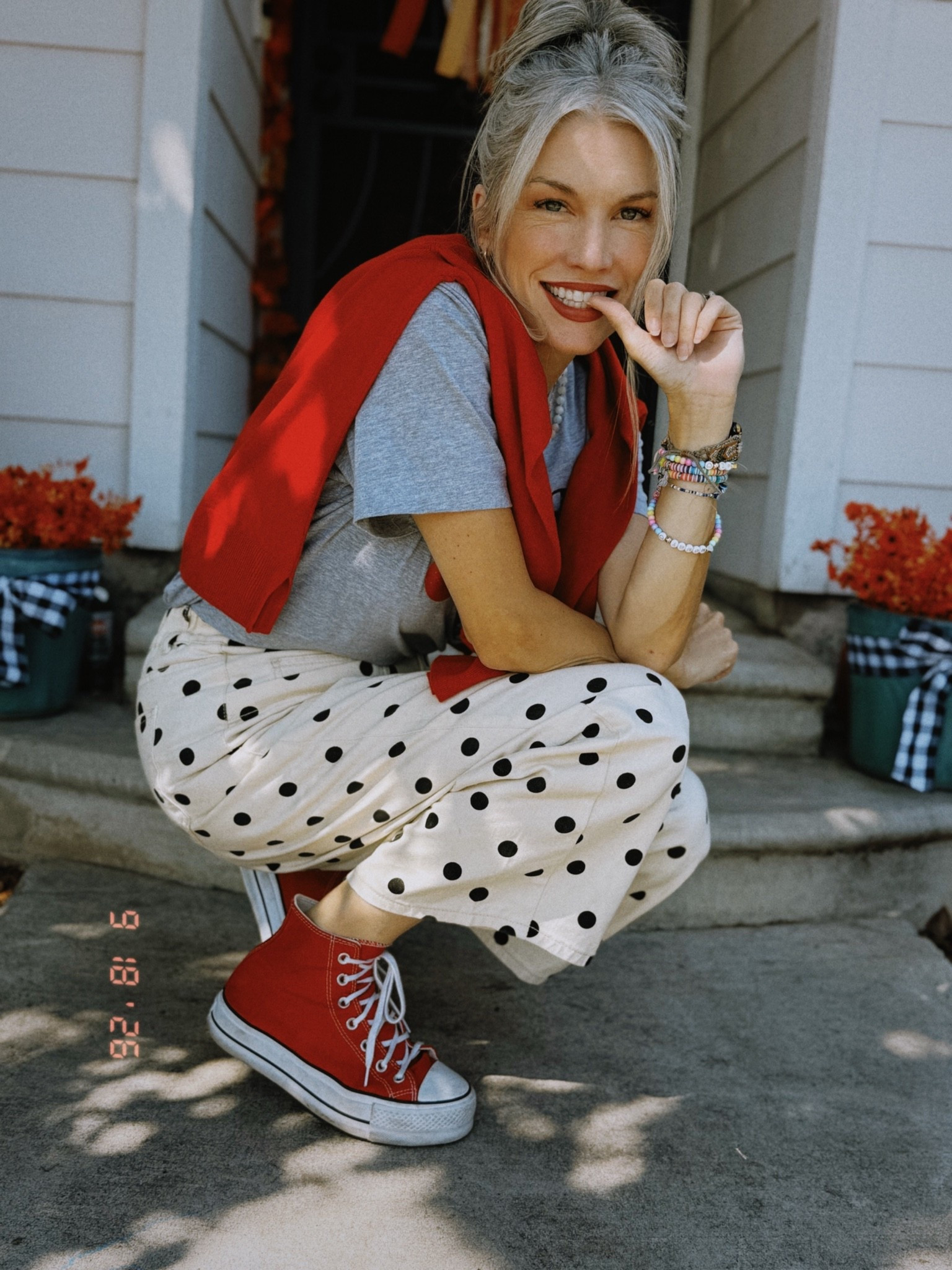 School spirit, but make it fashion. ❤️🏁✨

Proof that a school secretary OOTD can be comfy, cute AND a little funky. Polka dots + red Chucks + Rams pride = no notes. 🤌🏼

Everything I can link is on my LTK — link in bio! 🔗
#SchoolSecretaryStyle #OOTD #SchoolSpirit #WorkwearStyle #LTKStyle

#LTKgrwm #LTKootd #LTKWorkwear