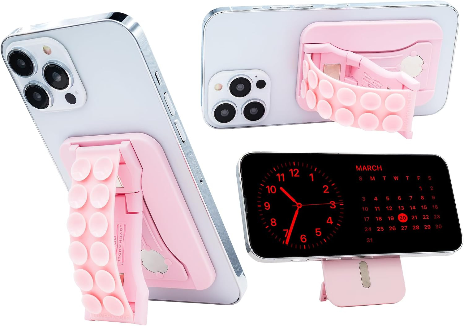 LOVEHANDLE PRO for MagSafe Suction Grip + Kickstand - Light Pink | Amazon (US)