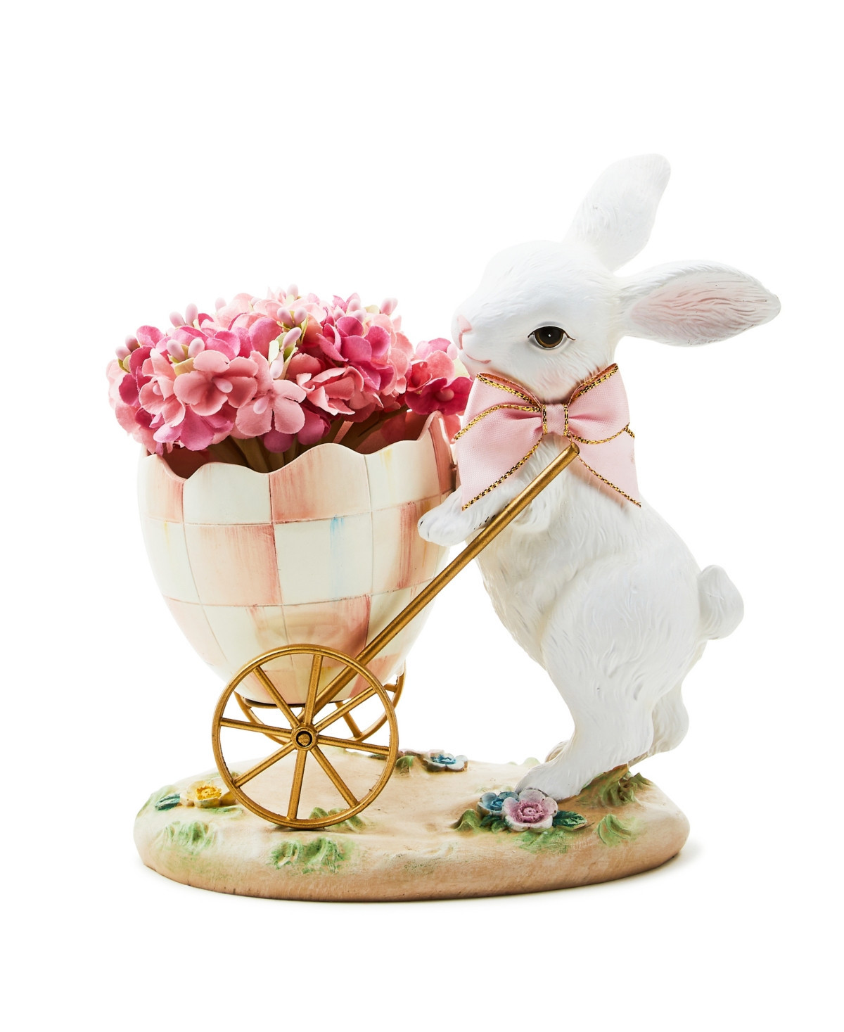 Mackenzie-Childs Rosy Meadow Bunny Egg Cart Decor - Multi | Macy's