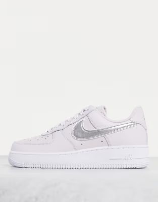 Nike Air Force 1 '07 Essential W sneakers in venice/metallic silver | ASOS (Global)