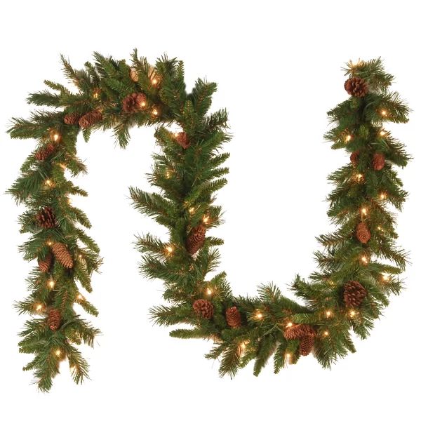 108'' in. Lighted Faux Pine Garland | Wayfair North America