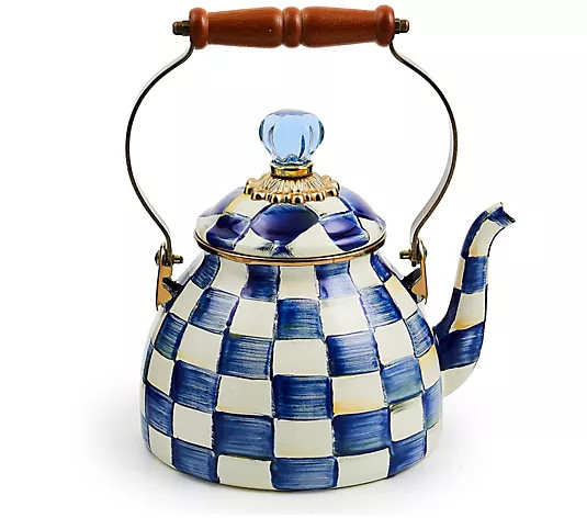 Mackenzie- Childs 2-Quart Enamel Tea Kettle - QVC.com | QVC