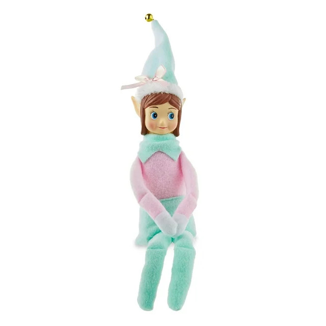 Mr. Christmas 6.5" Decorative Elf Girl with Light Green Hat | Walmart (US)
