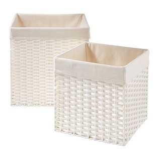 Large Montauk Cube w/ Liner White | The Container Store