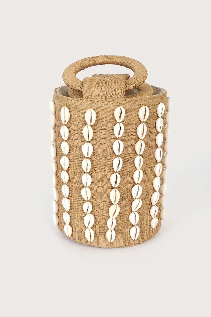 Shell Me About It Beige Woven Shell Tote Bag | Lulus (US)