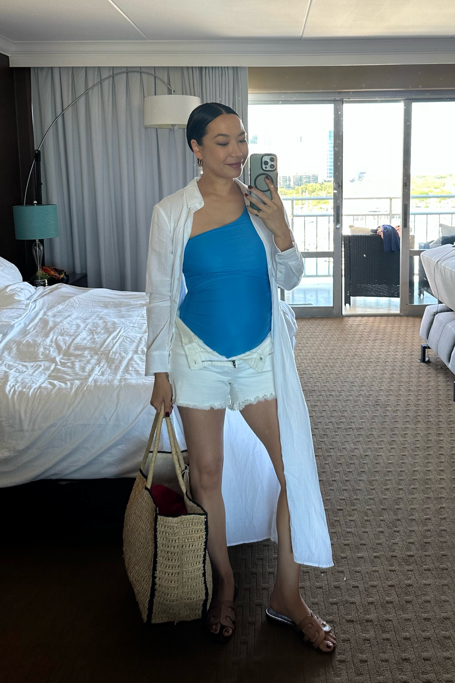 Hawaii vacation/beach day outfit 

Jcrew swimsuit sized up to 4 to be bump friendly!
Jcrew cover up xs 
Jose’s jeans materinty shorts 

#LTKTravel #LTKSwim #LTKBump