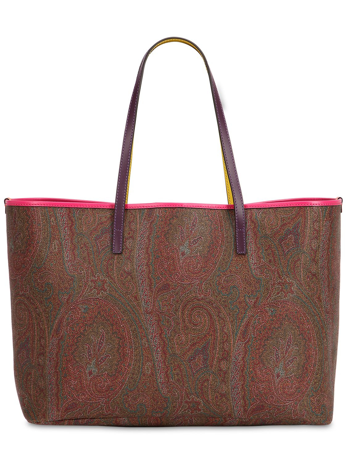 PAISLEY COATED COTTON TOTE BAG W/POUCH | Luisaviaroma