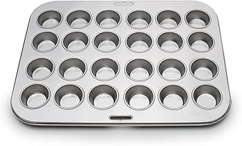 Fox Run Mini Muffin and Cupcake Pan, 10.5 x 13.75 x 1.5 inches, 24 Cup, Stainless Steel | Amazon (US)