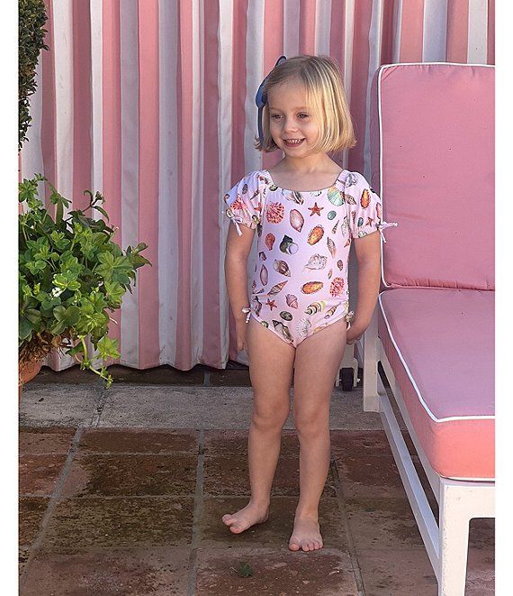x Jennifer Sumko Baby Girls 3-24 Months One-Piece Puff Sleeve Sea Shell Swimsuit" | Dillard's