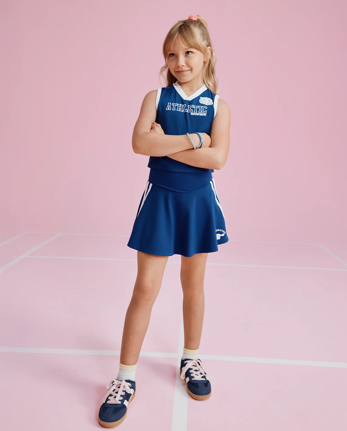 Girls Hello Kitty® Quick Dry Side Stripe Crossover Skort - blue | The Children's Place