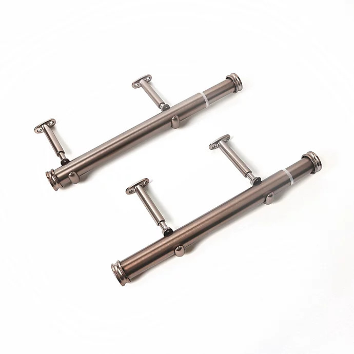 Cambria® Premier Decorative 12-Inch -20-Inch Side Mount Drapery Rods in Warm Gold (Set of 2) | Bed Bath & Beyond