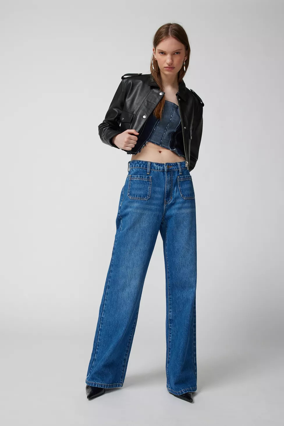GUESS ORIGINALS Patch Pocket Wide-Leg Jean | Urban Outfitters (US and RoW)