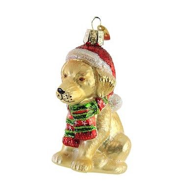 Old World Christmas Holiday Yellow Labrador Puppy  -  One Glass Ornament 3.75 Inches -  Dog Christma | Target