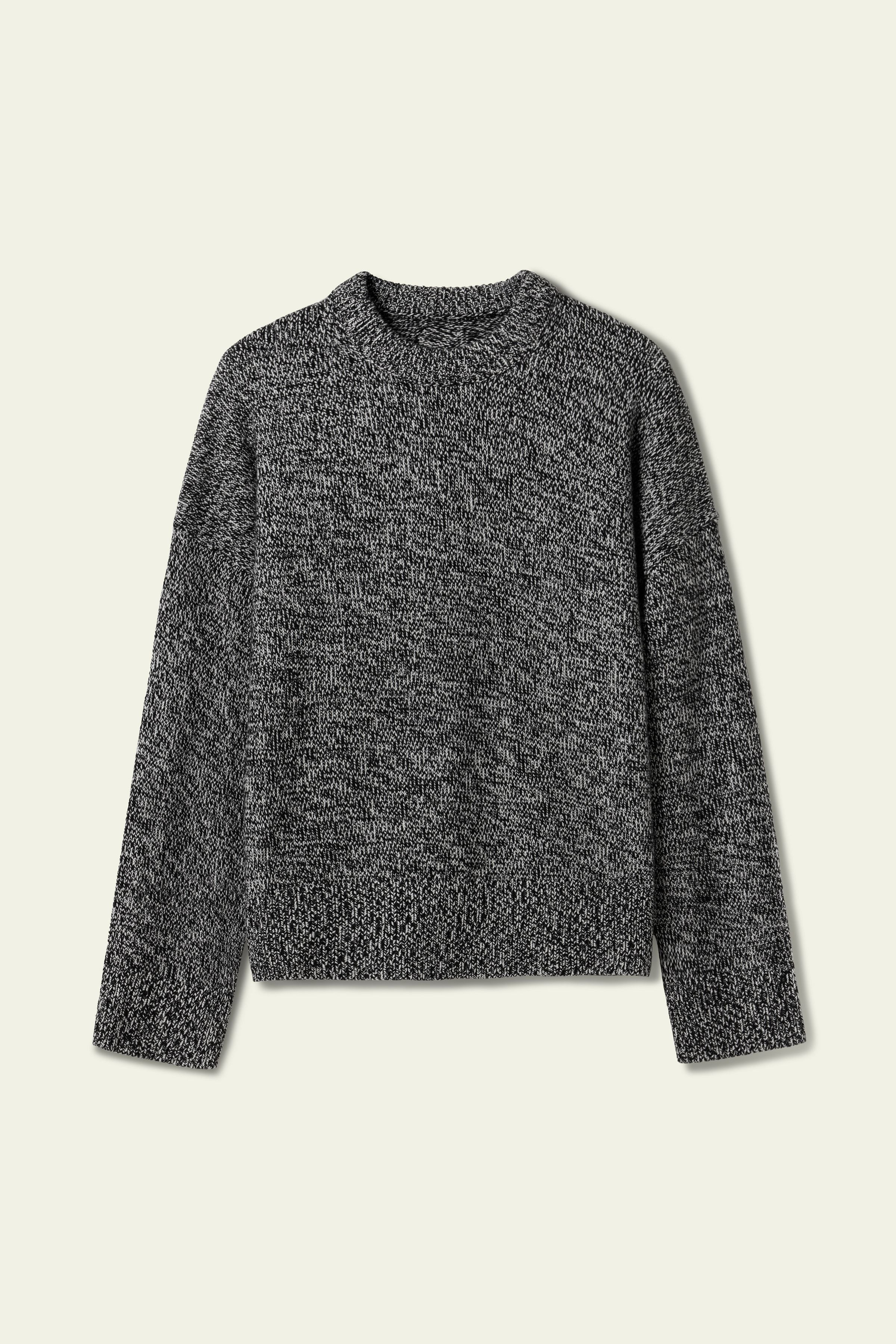 Oversized Crewneck Wool-Cashmere Sweater | LILYSILK