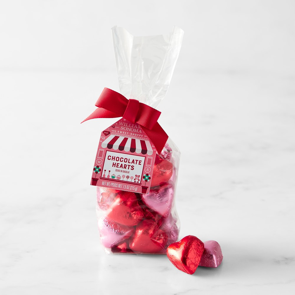 Williams Sonoma Valentine's Day Chocolate Foiled Hearts | Williams-Sonoma