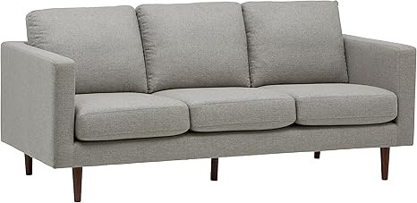 Amazon Brand – Rivet Revolve Modern Upholstered Sofa Couch, 80"W, Grey Weave | Amazon (US)