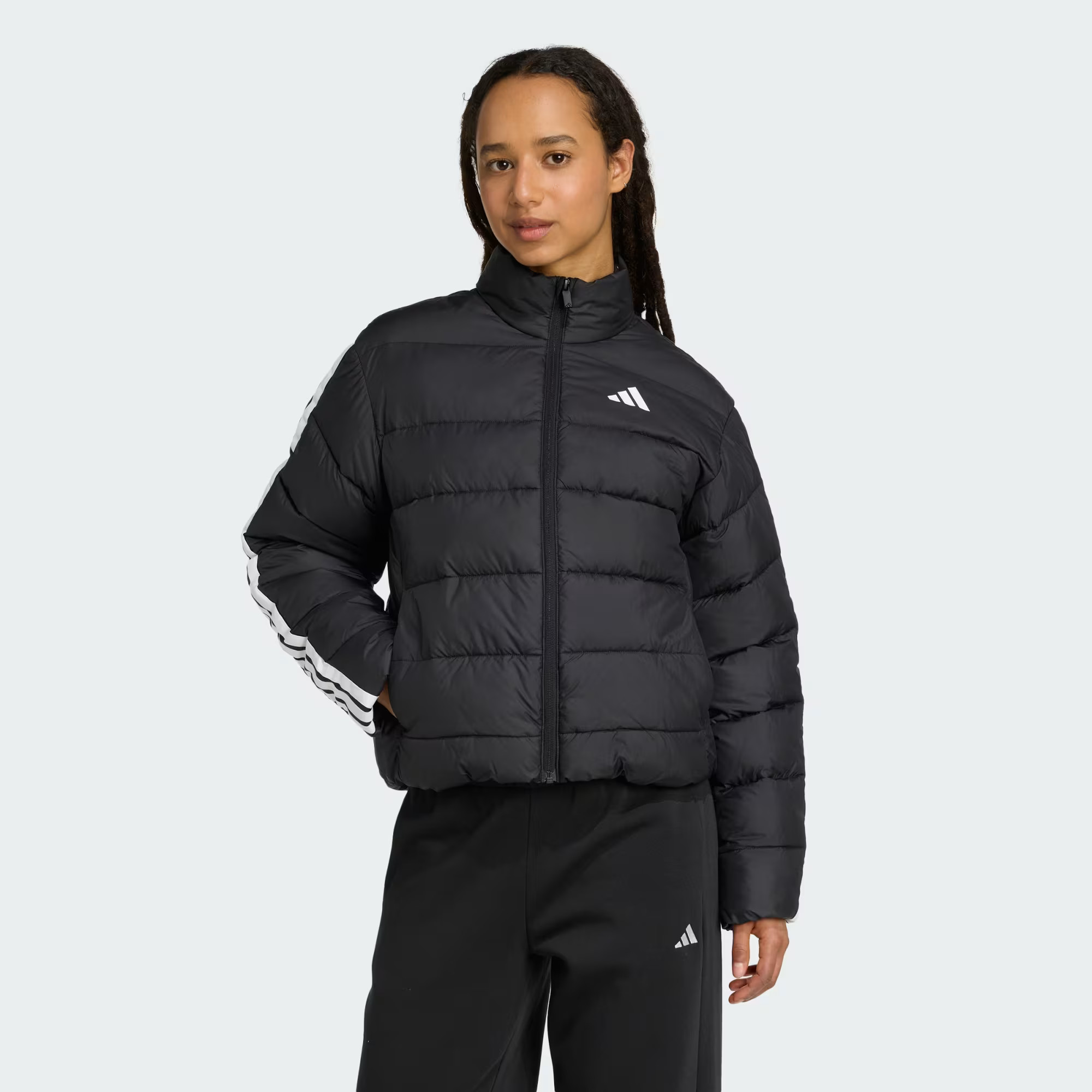 adidas Essentials CLIMAWARM 3-Stripes Synthetic Down Jackets - Black | Free Shipping with adiClub... | adidas (US)
