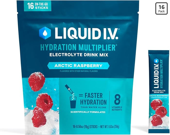 Liquid I.V.® Hydration Multiplier - Arctic Raspberry | Electrolyte Powder Drink Mix | 1 Pack (16... | Amazon (US)