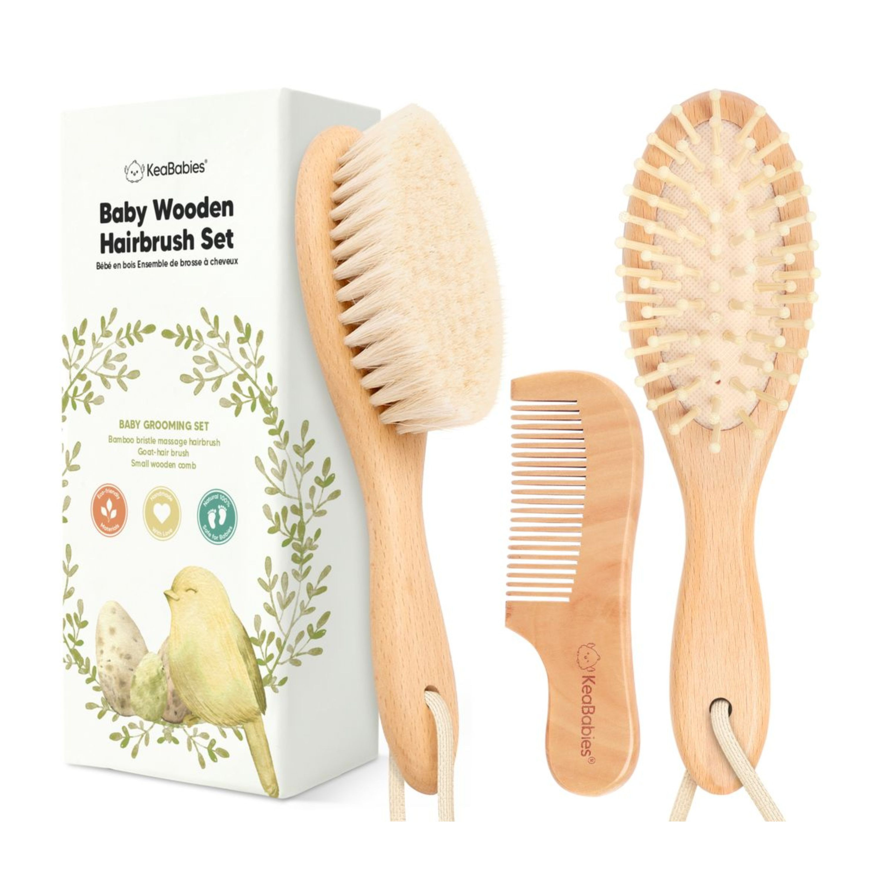 KeaBabies Baby Hair Brush and Comb Set | Grove