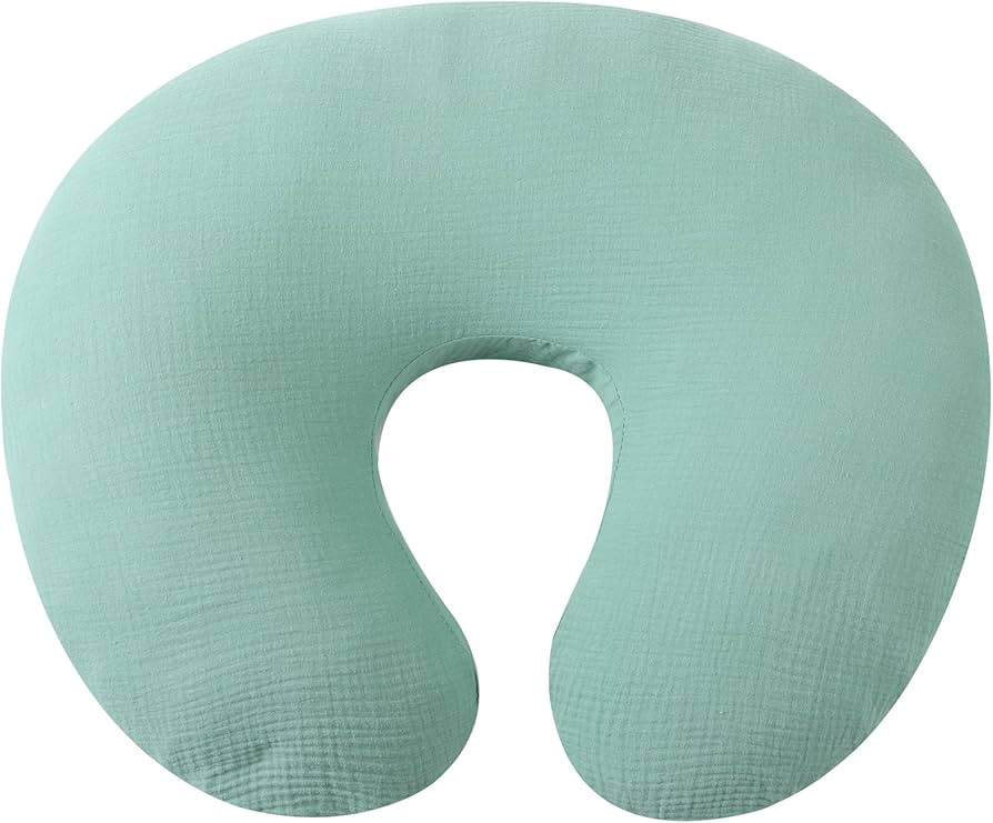 Muslin Nursing Pillow Cover Soft 100% Cotton Feeding Pillow Slipcover Fits Standard Infant Nursin... | Amazon (US)
