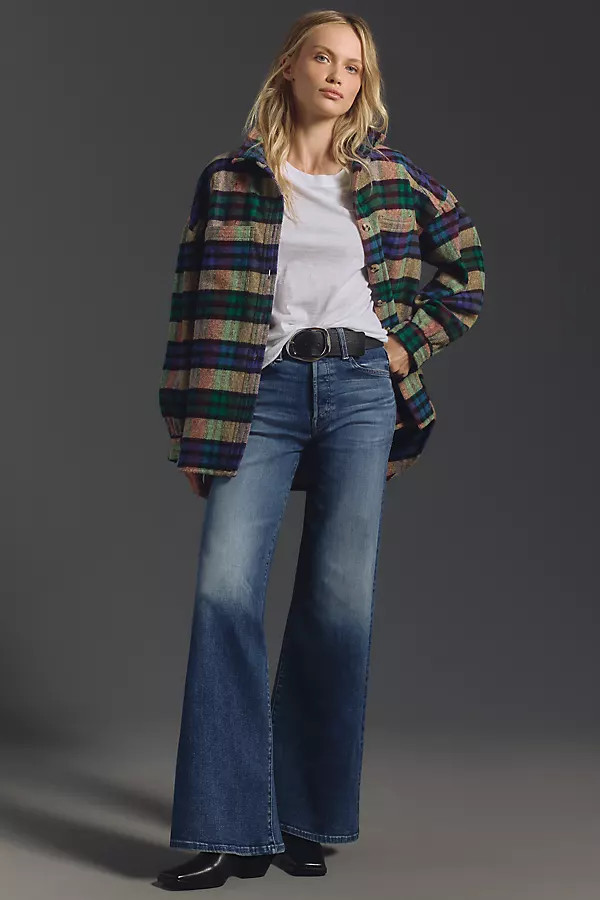 MOTHER The Tomcat Roller Sneak High-Rise Wide-Leg Jeans | Anthropologie (US)