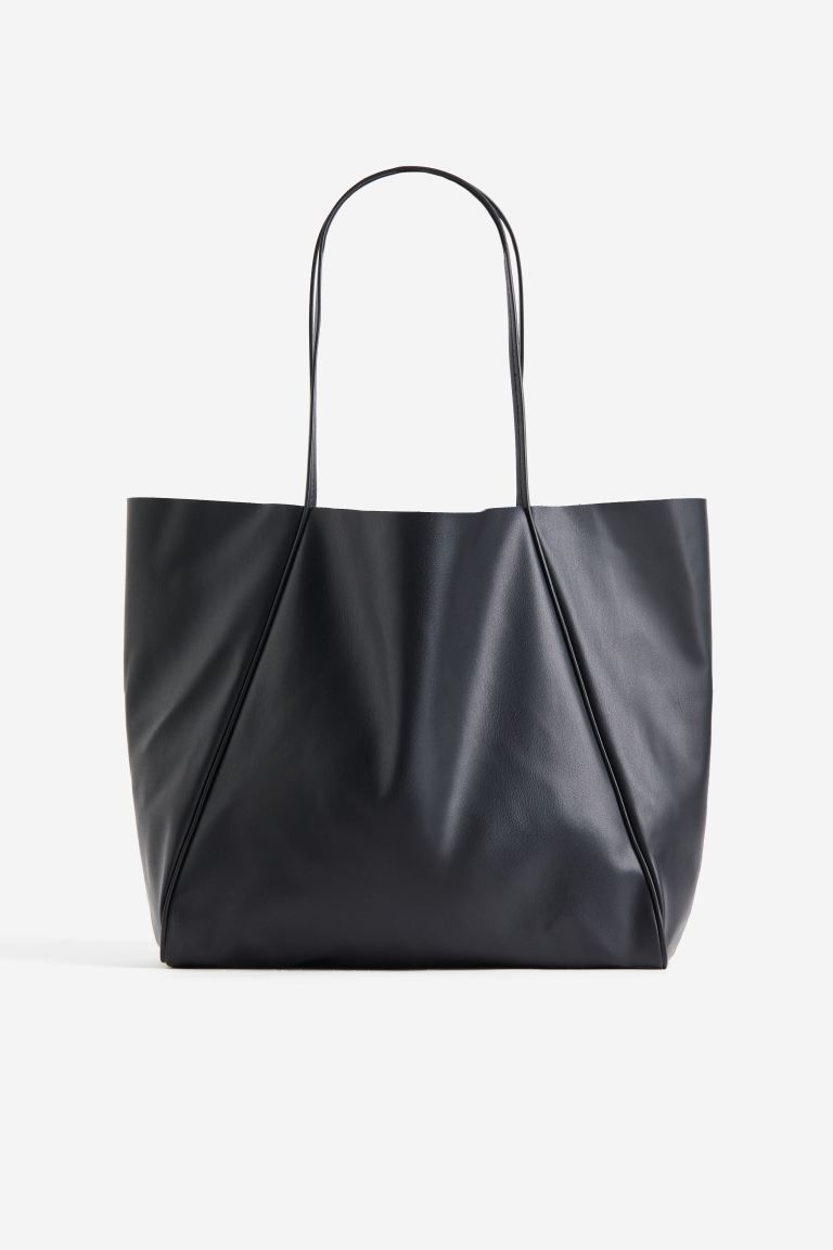 Coated Tote Bag - Black - Ladies | H&M US | H&M (US + CA)
