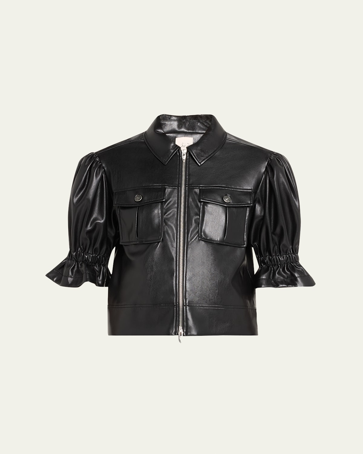 Holly Cropped Vegan Leather Jacket | Bergdorf Goodman