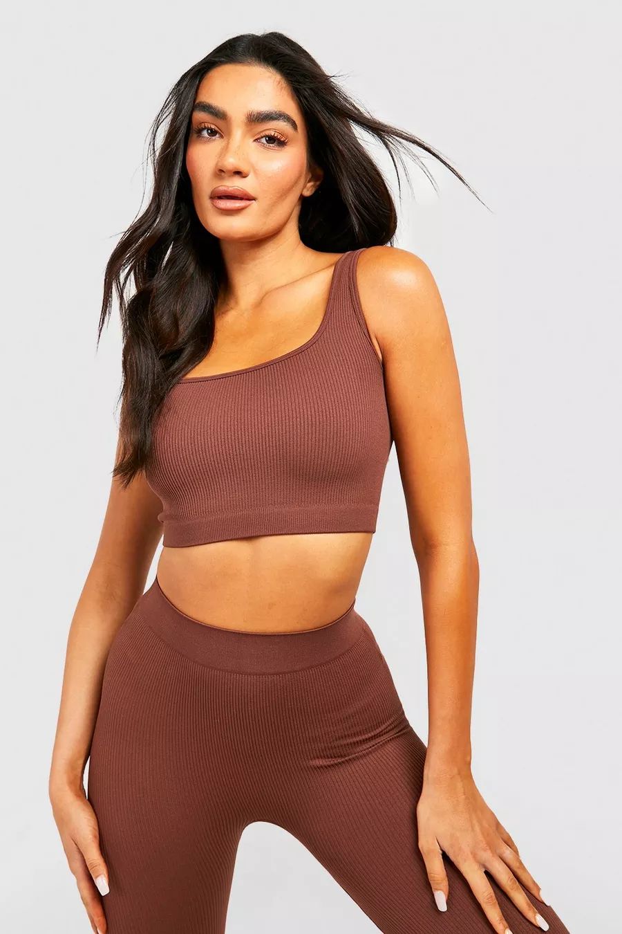 Seamless Contour Ribbed Sleeveless Crop Top | Boohoo.com (US & CA)