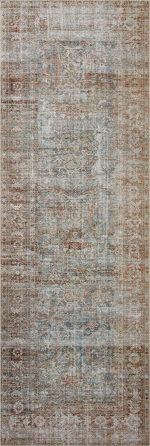 Chris Loves Julia x Loloi Jules JUL-05 Lagoon / Brick Oriental Area Rug 2'-6" x 7'-6" | Amazon (US)