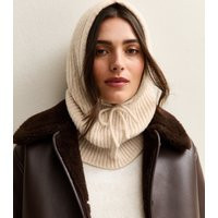Cream Ribbed Knit Balaclava New Look | New Look (UK)
