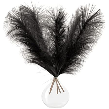 U-LIAN Faux Pampas Grass Black Thanksgiving Gift 24 Inch 12PCS Small Artificial Pompas Grass Decor f | Amazon (US)