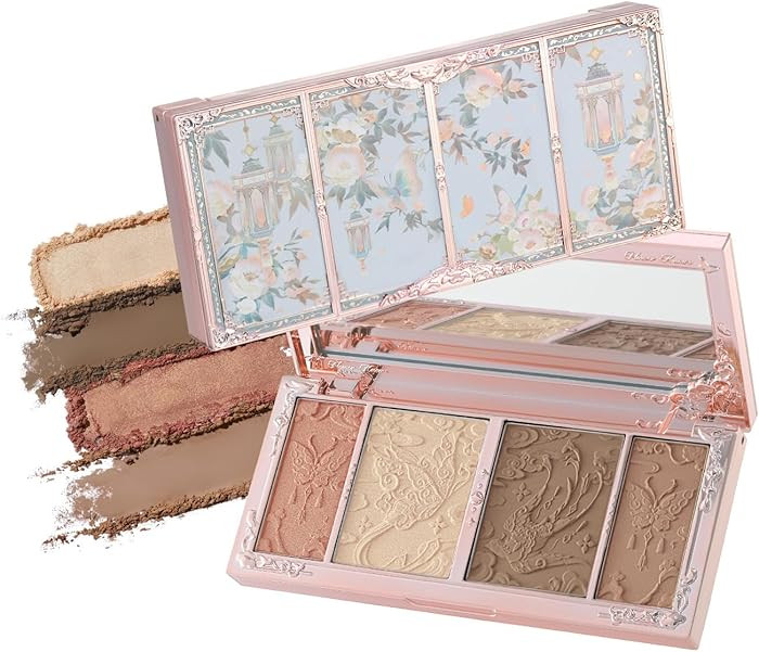 Flower Knows Butterfly Cloud Collar Embossed Highlight & Contour Palette,Sculpting Highlighter Co... | Amazon (US)