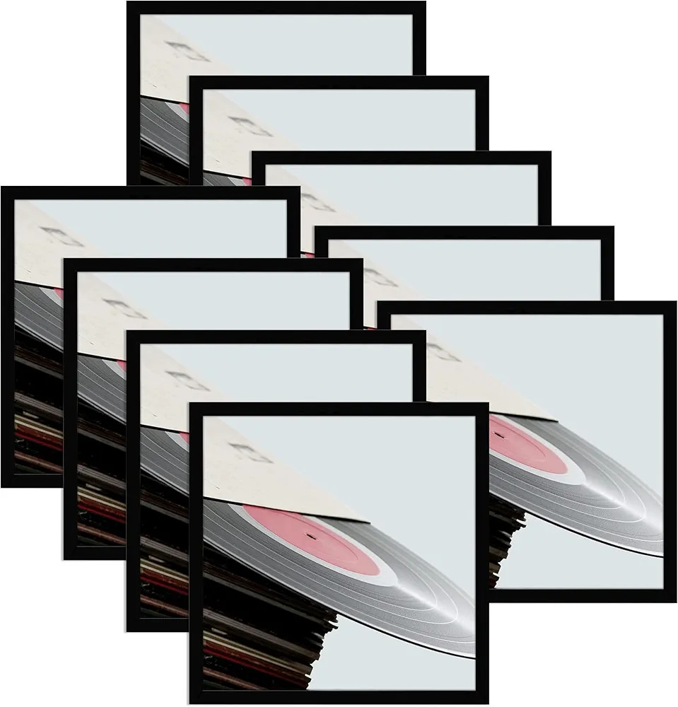 eletecpro 12.5x12.5 Black Record Frame, Sturdy and Lightweight, PVC Album Frame Made to Display V... | Amazon (US)