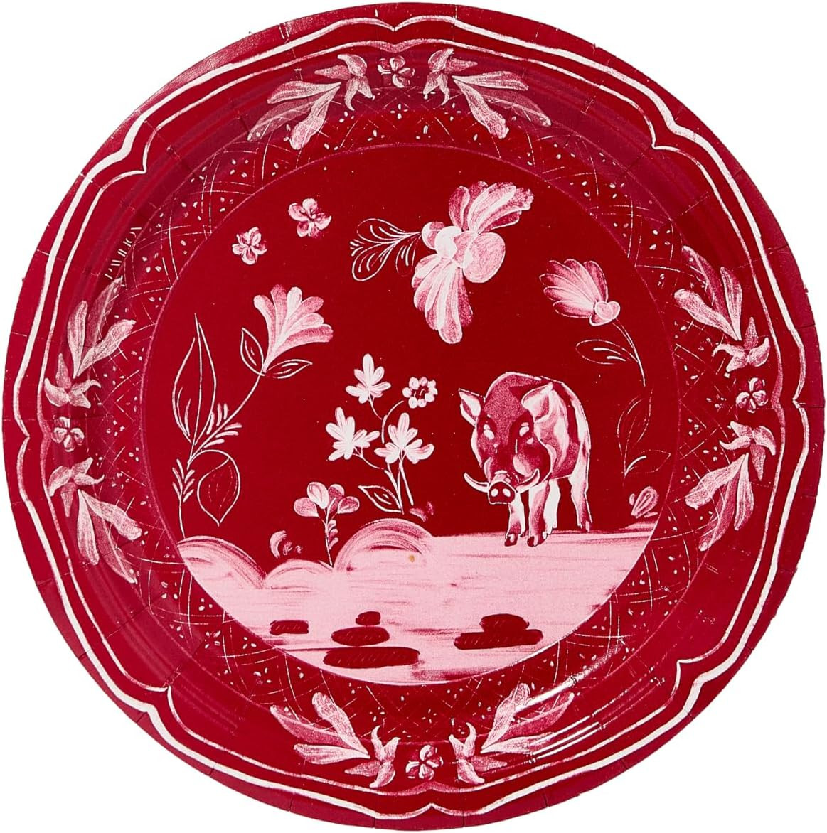 Mini Pavilion Collegiate Inspired Disposable Paper Snack and Hors d'oeuvre Plates Pack of 50-6 Inch Disposable Elegant China-Style Plates for Tailgate Snacking (Fayeteville Pig) | Amazon (US)