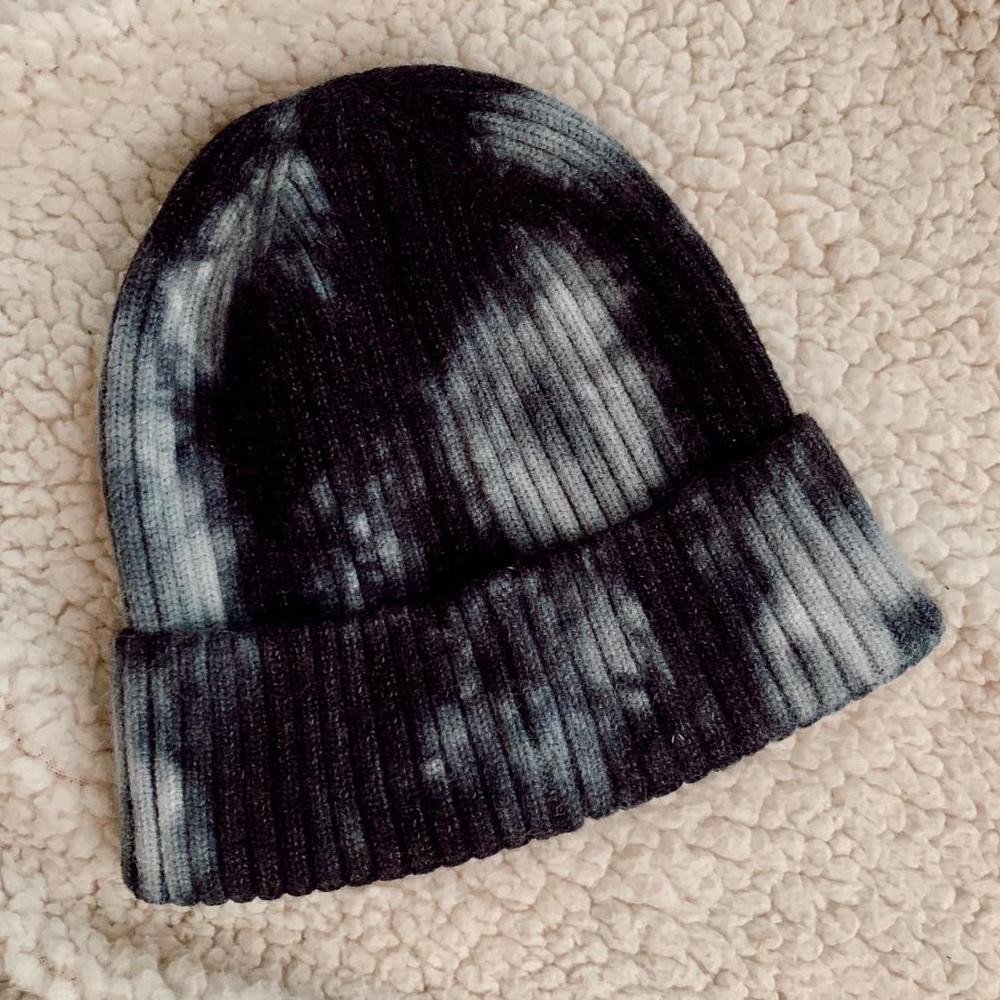 Black Tie Dye Beanie | Kell Parker