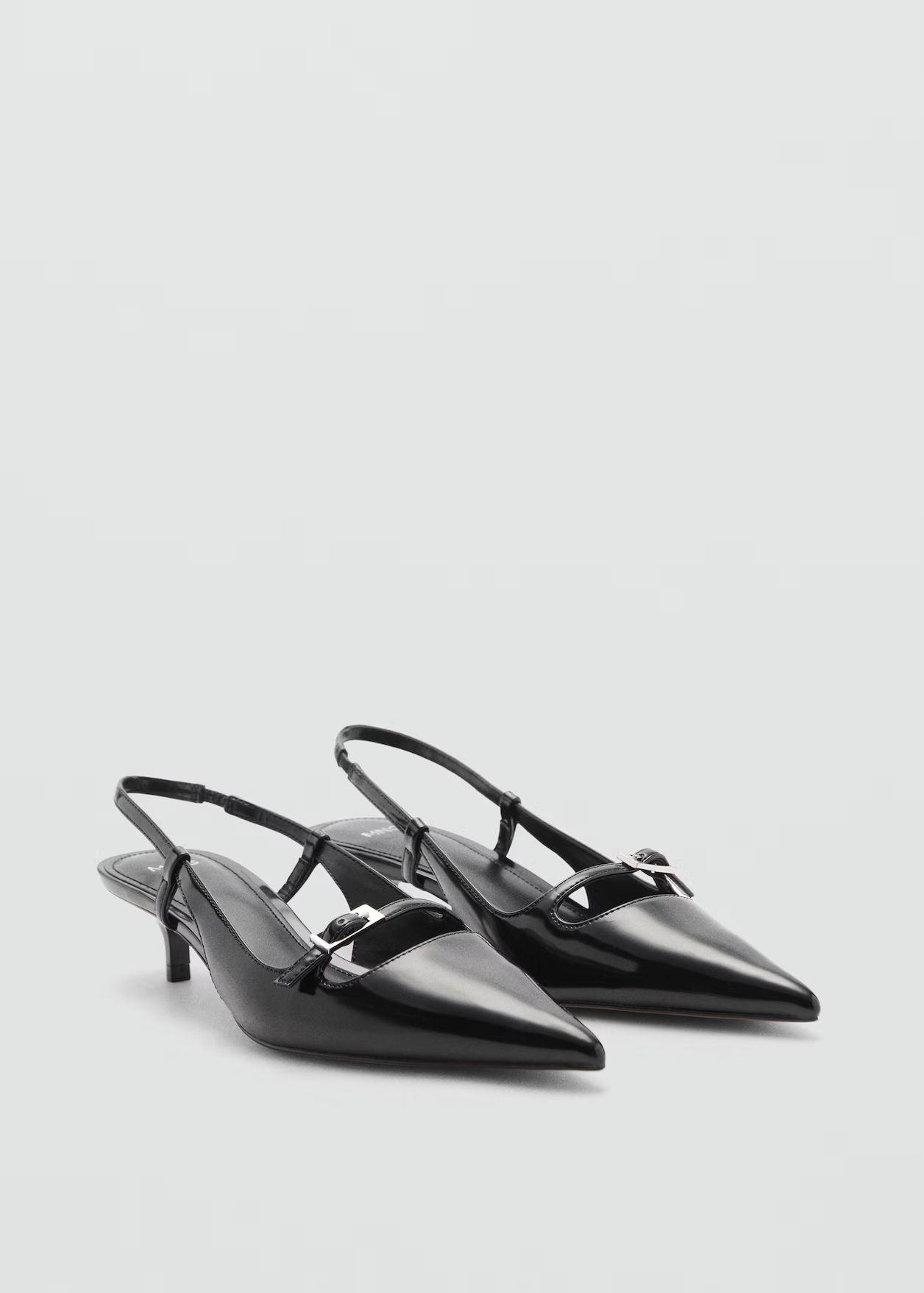 Slingback heeled shoes with buckle | MANGO (US)