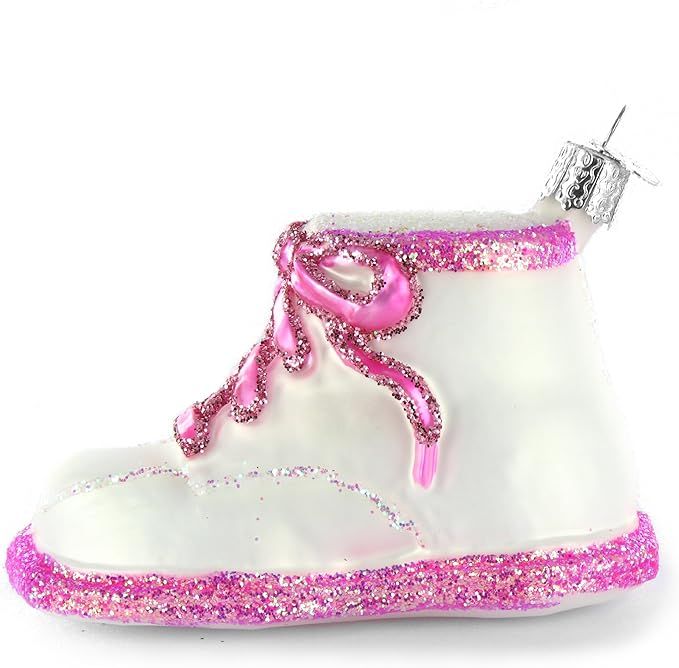 Old World Christmas Ornament Baby Shoe Pink Ornament | Amazon (US)