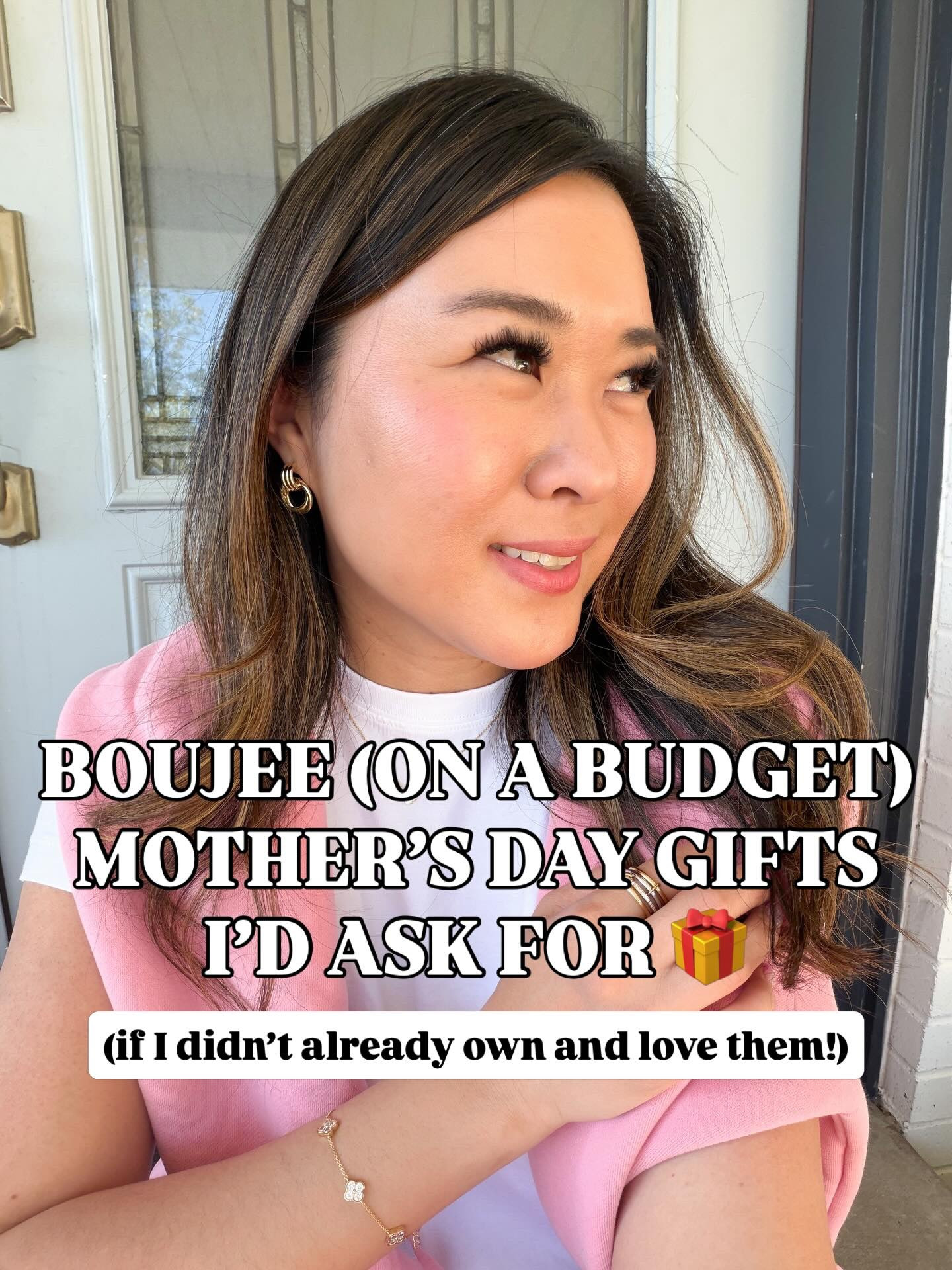 These are some boujee (and mostly on a budget) items I own that I would love to receive as gifts if I didn’t already own them!! 

Mother’s Day gifts, boujee gifts, Stanley Flowstate, pill container, viral tote bag, jewelry, PMD skincare, Target style, Macy’s perfume, Vivrelle designer bag, Beehive meals, coffee
@Vivrelle  @Macys  @campsnapphoto @Dosey 