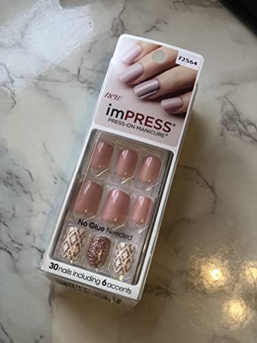 Kiss imPress Manicure Short Length Gel Nails Shimmer | Amazon (US)